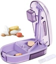 Pil Pill Cutter Splitter untuk Pil Kecil dan Kecil, atau Pil Besar. V-Shaped Desain untuk Multiple Sizes. Penjaga Pisau Keamanan.