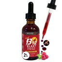 Bricker Labs B-12 Blast Liquid Vitamin B12 dan Acid Acid Additiment Folic, Dukung Produksi Energi, Great Tasting Liquid Vitamin B12 Dieter Suplemen Raspberry Alam, 2 botol oz