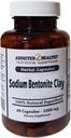 Tingkat makanan Sodium Bentonite Clay Powder Capsules (1000 mg) 60 Count oleh Diadaptasi 2 Sehat