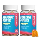 2 Pack Berberine Gummies -1200mg Berberine Tambahan dengan Ceylon Cinnamon untuk Metabolisme dan Dukungan Energi, Vegan Gelatin-Free- 120 Count