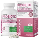 Probiotik Wanita Bronson 50 Miliar CFU + Prebiotic dengan Cranberry & D-Mannose - Vaginal Healthy Distable, Immune Fungsi dan Dukungan Lembab Uriner, Non-GMO, 60 Vegetarian Capsules