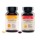 Naturewise Vitamin D3 5000iu, B12 100mcg Mental Clarity Energy Dukung Kesehatan Non-GMO Gluten Olive Oil Softgels