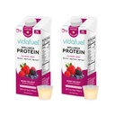 Vidafull Wellness Protein Drink, 16g Protein per 2oz Shot, 32 fl oz Carton, 2 Pack, Berry, Collagen dan Whey Drink, Tidak ada Maneteners Buatan