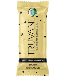 Truvani Plant Based Snack Bars 124; Chocolate Chip Banana Bread 1 Pack 124; 5g Protein 14; USDA Organik dan Vegan 124; Satu-satunya Bar 124; Dairy, Soy, dan Gluten Gratis 124; Dibungkus Secara Individual