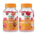 Lifeable Zinc 25mg Kids + Calcium Magnesium & Zinc Kids, Gummies Bundle - Great Tasting, Vitamin Suplemen, Gluten Bebas, GMO Bebas, Gummy Chewable
