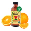 CHILDLIFE ESSENTIALS Liquid Vitamin C - Pure Vitamin C Liquid Suplemen untuk Anak-anak, Toddlers, & Baby, Imune System Dukungan, Natural Orange Flavor, 4 Fl Oz (Paket 1)