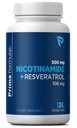 Nicotinamide 500 mg dengan Resveratrol 100 mg 120 Veggie Capsules - Non-GMO Vitamin B3, Mendukung Kesehatan Metabolik, NAD +, Sel Skin & Mitokondrial Produksi Energi. Dibuat di Amerika Serikat untuk Pria dan Wanita