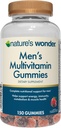 Nature 's Wonder Men' s Multivitamin Gummies, Suplai Kesehatan Ammune, Energi, Metabolisme dan Otot Alam dengan Vitamin A, C, D, B6, B12, 150 Men 's Daily Multivitamin Gummies, 75 Hari Suppply
