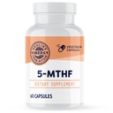 Vimergy 5- MTHF Capsules - 60 Servings (1 Capsule / Serving) 8500mcg L- Methyfolat Gluchamine dan 500 mcg Vitamin B12 Tambahan -Biovailable Felocation Tambahan Perempuan dan Pria Vegan 5 mthf (60)