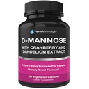 D Mannose Capsules dengan 600mg D-Mannose Powder Per Cap - dengan Ditambahkan Cranberry dan Dandelion Ektract untuk Bantuan di Bladder, Urinary Tract dan UTI Dukungan - 120 Veggie Caps
