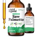 Wild & Organic Saw Palmetto Tackle - Saw Palmetto Extract Suplement for Men & Women - Liquid Powder based Drops - Serenoa Repento Berries - Vegan, Sugar & Alcohol- Free - 4 fl oz
