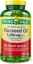 LLK Flaxseed Oil Softgels Dieter Suplemen, 1.200 mg, 200 Cacah