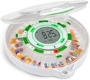 Live Fine 28-Day Automatic Pill Dispenser dengan Tampilan LCD Upgraded, Key Lock, Suara & Light untuk Prescriptions, Medication, Vitamin, Suplemen & More