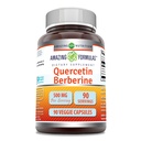 Luar biasa Formula Quercetin Berberine - 250mg Berberine dan 250mg Quercetin, 90 Veggie Capsules Supplement; Non-GMO 124; Gluten Free 124; dibuat di USA 124; saya berurusan dengan Vegetarians
