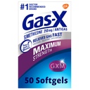 Gas- X Maksimal Kekuatan Gas Relief Softgeels dengan Simelicone 250 mg untuk Bloating Relief - 50 Count