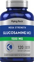 Piping Rock Glucosamin HCL 1500mg 124; 120 Caplets 124; Mega Kekuatan 124; Non- GMO & Gluten Free Suplemen