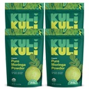 Kuli Kuli Moringa Oleifera Powder Organik & Green Smoothie, 100% Ugmurni USDA Certifikasi & Bukan-GMO Moringa Powder, Hebat dengan Smoothies, Tea, dan Food, 4 Pack