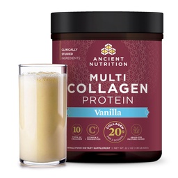 Koleksi Nutres Kuno Peptides Powder, Multi Collagen Protein, Perempuan & Pria, Vitamin C, Progories, Collagen Hydrolyzed, Supports Skin, Joints, Gut Health, Vanilla, 60 Servis