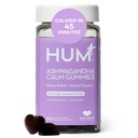 HUM Calm Ashwagandha Gummies for Women and Men, L-Theanine Ashwagandha Suplemen untuk Relaxation & Clarity & Dukungan, Vegan Akting Cepat Formula, Mixed Berry Flavor, 60 Gummies