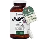 PRISTINE 'S Creatine Monohydrate Capsules for Women & Men - NSF Cerdenfied 75 Day Supply 3G Creatine Pills for Women - Cognitive & Athletic Performance - Enhanced Recovery Glass Bottle