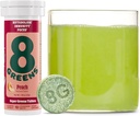 8greens Supergreens Tablets 144; Super Greens Powder Superfood Tablet, Metabolisme Immunity & Focus, Daily Greens Effervescent Tablet, Organic: Aloe Vera, Spirulina, Chlorella, Peach, 10 Pelayan