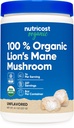 Nutricost Organic Lion 's Mane Mushroom Powder (8 oz) - 227 Sertifikasi Suplemen Organik USDA