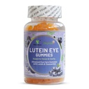 Lutein Eye Gummies, Blueberry Flavor Eye Care Gummies dengan Lutein & Dalxanthin untuk Dewasa, 60 Count