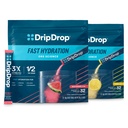 DripDrop Hidration - Electrolyte Powder Packet - Semangka & Lemon Bundle - 64 Count