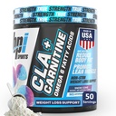 BPI Sports CLA + Carnitine - Mejugated Linoleic Acid - Weight Looss Formula - Metabolisme, Performance, Lean Muscle - Caffeine Free - For Men & Women & Women - Snow Cone - 50 servings - 12.34 oz.