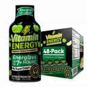 Vitamin Energy Workout + Extra Energy Shot Sour Apple 48 Pack, 260mg Natural Caffeine, Pre- Workout, B-Vitamin, Mineral & Performance, Zero Sugar, Gluten- Free, Vegan, 1.93 fl oz