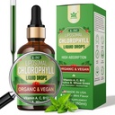 Chlorofil Chlorofil Drops Lipodal for Women & Men, 6-1 Greens Superfood Vegan Chlorofil w / Spirulina, Wheat Grass, Vitamin C B12 A untuk Internal Deodoran *, Energy, Digetical, 12 Fl Oz