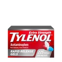 Tylenol Extra Strength Acetaminopenhen Rapid Gels, Pain Reliever and Fever Reducer Medicine, Gelcaps with Laser- Driled Holes, 500 mg Acetaminopren, 225 Count
