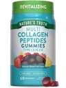 Nature 's Truth Multi Collagen Gummies No. 124; Type I, II, III, V, X 14; 60 Count 124; Non-GMO & Gluten Free Complex Supplement: 124; Mixed Fruit Flavor