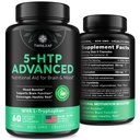 TINLEAD 5 HTP Tambahan untuk Dukungan Mood - Dibuat di AS - Natural 5-HTP & L-tryptophan Capsules - 5- HTP Booster untuk Pria & Women - Proprietary Formula untuk Mood dan Relaxation - 60 Vegan Capsules
