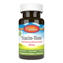 Carlson - Niacin- Time, Time- Rilis, 500 mg, Vitamin B-3, Kolesterol Metabolisme, Produksi Energi, Jantung Kesehatan, 50 Tablet