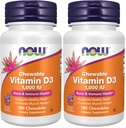 Suplemen SEKARANG, Vitamin D-3 1.000 IU, Natural Fruit Flavor, Structural Dukungan *, 180 Chewables (Paket 2)