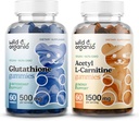 Wild & Organic L- Glutathione Gummies & L-Carnitine Gummies 60 Count