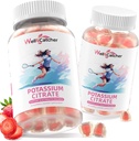 Potasium Citrate Gummies untuk Perempuan Pria Dewasa - Tambahan Potasium Tinggi 500 MG Sugar Free Dukung Electrolite Keseimbangan Kaki Vegan Non-GMO Serba Serak Strawberry 2