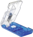 EZY DOSE Pill Cutter dan Splits dengan Built-in Pill Dispenser, Easy- Cut Sinless Steel Blade untuk Tablet, Vitamin, Medication, Portable, Travel-Size Pill Cutter for Seniors, Pets & Daily Use, Blue