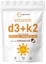 Mikro Ingrediens Vitamin D3 5.000 IU + K2 MK-7 100 mcg, 300 Softgels 124; Virgin Coconut Oil 12.2- 1 Bone, Imune & Heart Dukungan 124; Mudah untuk Swallow, Non-GMO