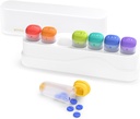 Weekly Pill Organizer 1 Time a Day, KOVIUU Removable Pill Box 7 Day, Portable Travel Pill Case, Once Daily Medication Container Holder, Week Pillbox Dispenser for Vitamin Medicine Suplemen, White