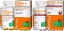 Bronson Methyl B12 5000 mcg Vitamin B12 Methylcobalamin Lozenges + Super B Vitamin B Kompleks Stabil