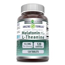 Amazing Formula Melonatin Plus L- Theanine 15.5 Mg 124; Tablet Suplemen 124; Non- GMO 124- Gluten- Free 124; Dibuat di USA (1 Pack 124; 120 Count)