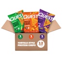 Quest Nutrition Tortilla Style Protein Chips Variety Pack, Chili Lime, Nacho Cheese, Taco Loaded, Low Carb, High Protein, Gluten Free, 1.1 oz (Paket 12)