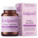 Ladywell Fertility + Egg Health 124; Fertilitas Dukungan: Ovarian Health, Egg Quality, Ovulasi & Conception Wellness Dukungan Atness 124; CoQ10, Felope + Key Ingrediment 124; Science- Bracked Women 's Suplemen, 60 Ct