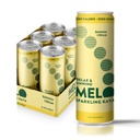 Melo Sparkling Kava Drink, Pisang Cream, Sugar Free Non Alcoholic Drink with Zero Calories, Gluten Free, Vegan, 100% Natural Mocktail with 100mg Kava Root per Drink, 6 Pack, 12 oz Cans