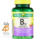 Spring Valley Vitamin B12 Quick- Dissolve Tablet Dietary Suplemen 124; Vitamin B12 2500 mcg 124; B Vitamin 124; Vitamin B12 Kompleks untuk Perempuan dan Pria 124; 120 Tablet Bundle dengan 45 Diabetes Lual Decoded