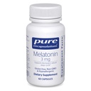 Encapsulasi Murni Melonasin 3 mg - Suplemen Antioksidan untuk Mendukung Relief Natural Tidur & Pekerjaan - untuk Dukungan Tidur Alam * - 60 Kasules