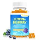 20mg Lutein & Lakixanthin gummies with Bilberry, Astaxanthin, Omega 3, Vitamin C, E - Sugar Free Eye Health Supplemen untuk Dewasa & Anak-Anak - Relief Mata Kering, Kejelasan Penglihatan, Macular