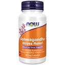 Suplemen NOW, Ashwagandha Stress Relief, Mood and Sleep Dukung *, with Clinically Studied Lactium ®, Promeses Relaxation & Restful Sleep *, 60 Veg Capsules